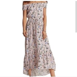 American Eagle Floral Pink Off-Shoulder Dress